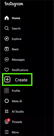 Click on the Create option