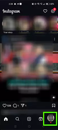 Click on the profile icons