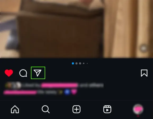 Click on the Sharing Arrow