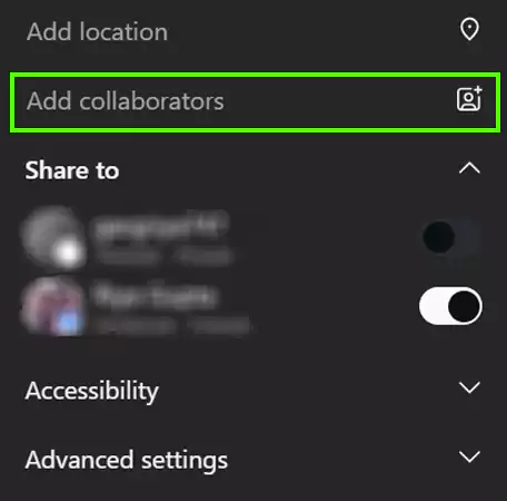 Go for the Add collaborators option
