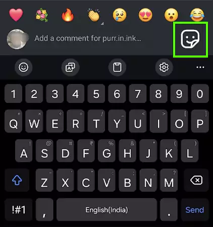 Go for the face icon