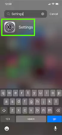 Go to Settings app