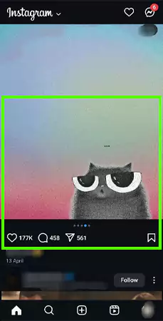 Go to the IG post you want to comment on