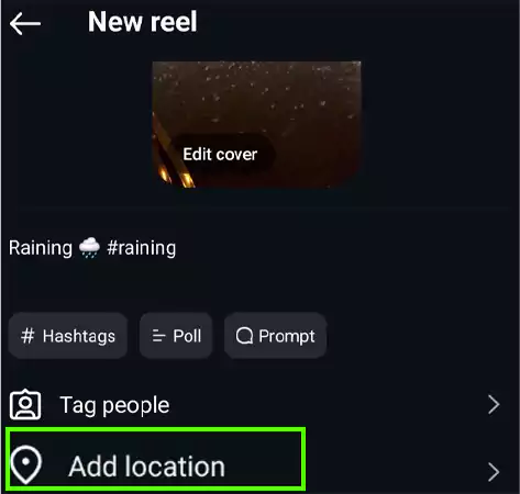 Head over to the Add location options