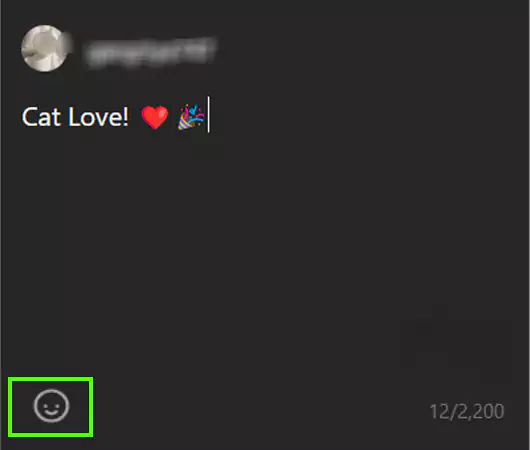 Head over to the emoji icon
