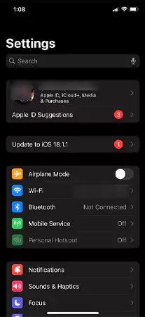 Launch the Settings app