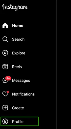 Log in and tap Profile on the left-side tab