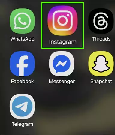 Navigate to your Instagram app on your smartphone