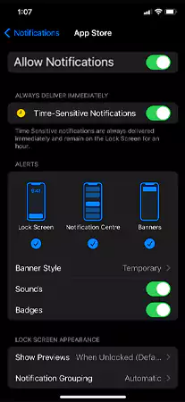 Tap on Allow Notifications button