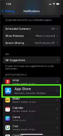 Tap on App Stores