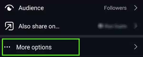 Tap on More options