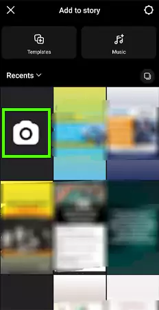 Tap on the camera icon