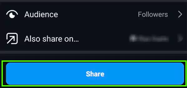 Tap on the Share button