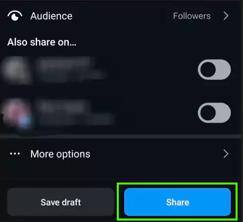 Tap on the Share buttons