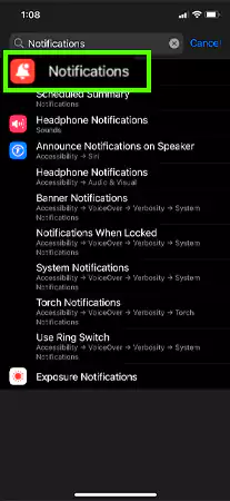 Type Notifications