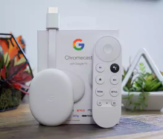 Googles next gen 4K Chromecast with Google TV with a remote