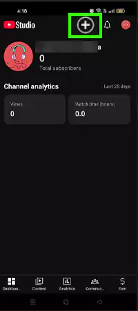 Tap on Create