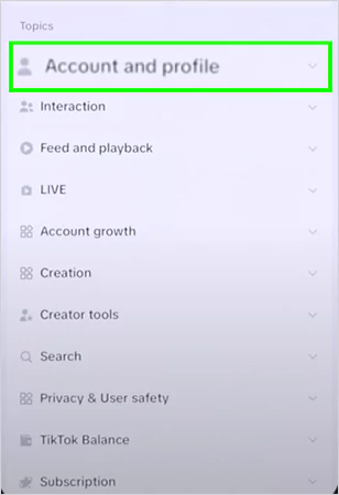 Account and Profile