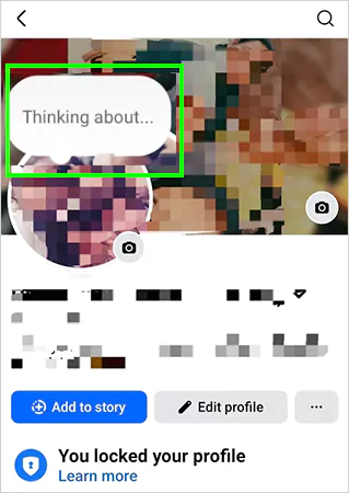 Go for the cloud that appears on your profile picture