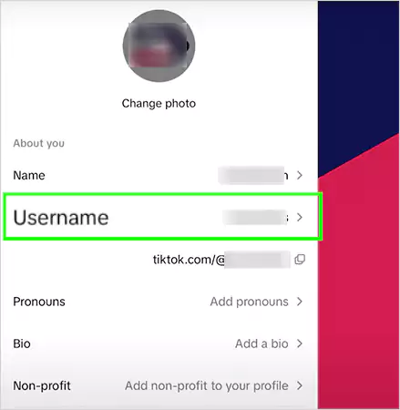Tap on Username