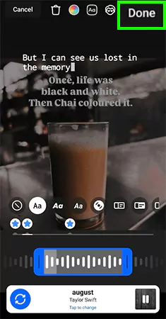 Tap on the Done options
