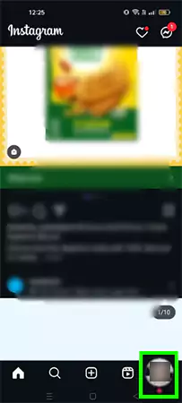 Tap on the profile icon
