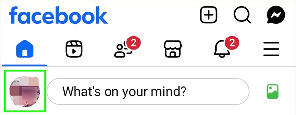 Tap on your profile picture