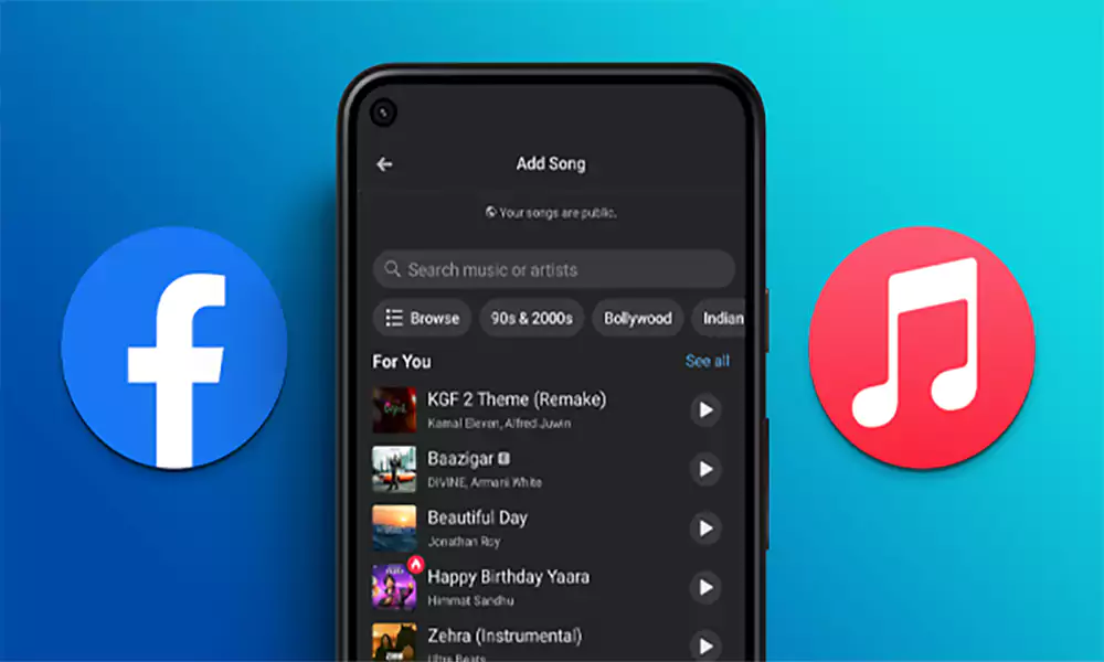 d-Add Music To Facebook Post and Story
