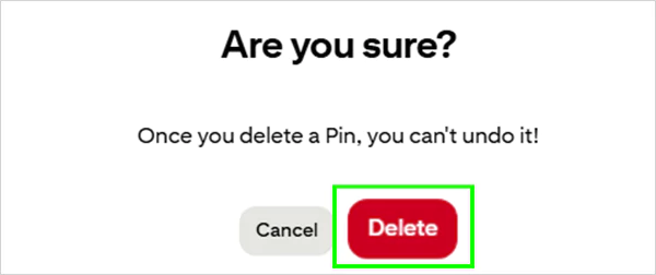 Click on the Delete options