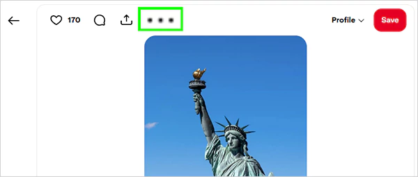 Click on the three horizontal dots