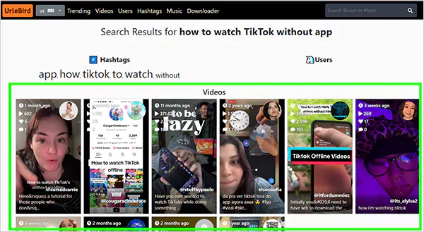 Scroll through the content and click on the video you want to watch