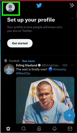 Tap on Profile Icon