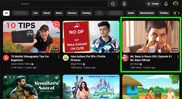 Click on the video you want to watch