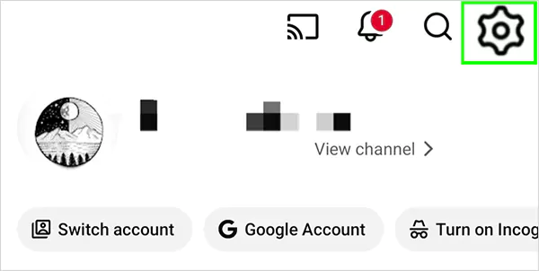 Go for the gear icon