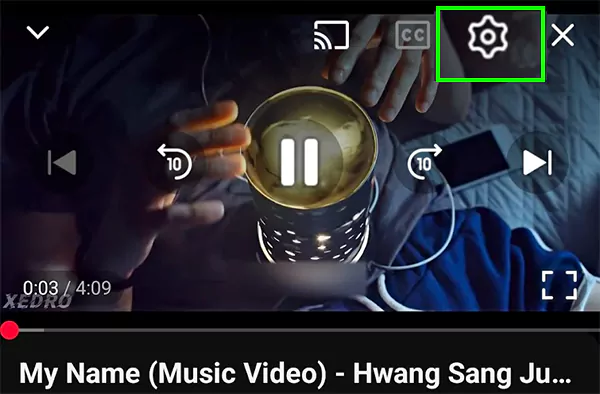 Navigate to the settings icon