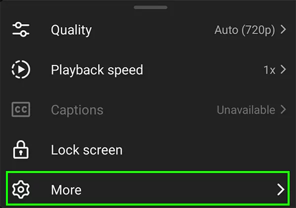Tap on the More option