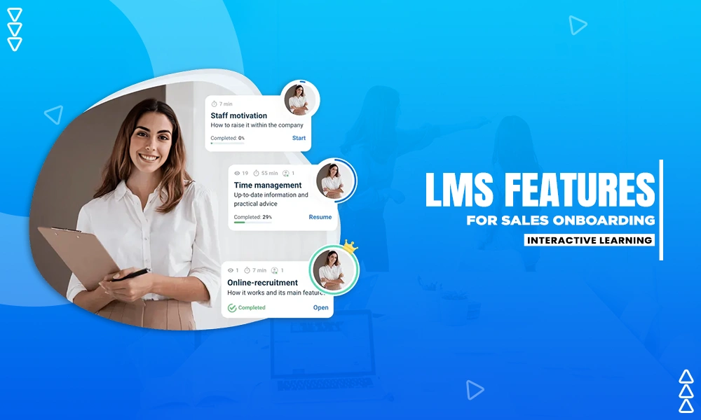 lms features for sales onboarding interactive learning