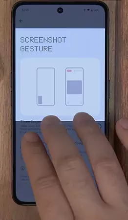 3 Finger Swipe Down