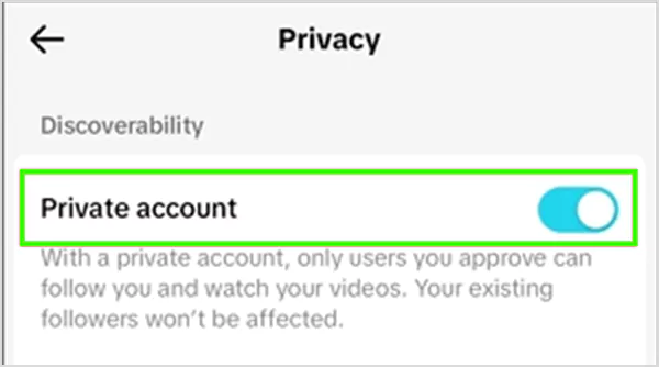 Account Private Settings