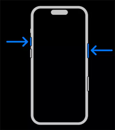 Screenshot on Face ID devices