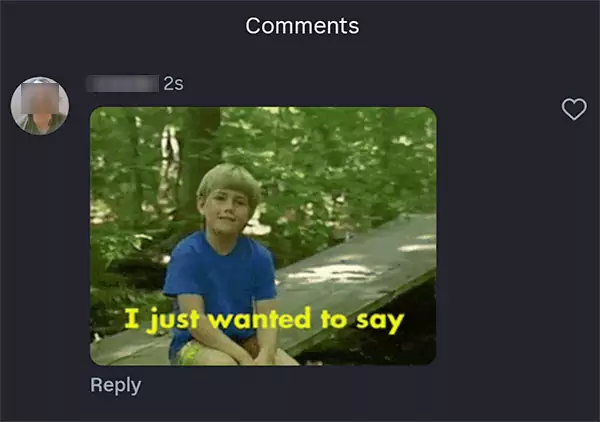 GIF Commented on Instagram Post