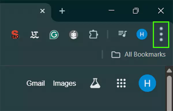Go to the three dots menu