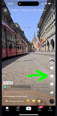 Open the comment section