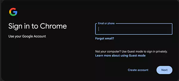 Sign in to Chrome