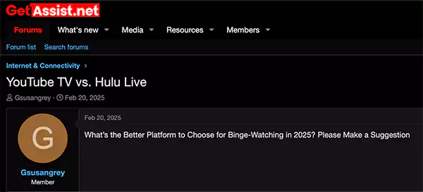 YouTubeTV vs Hulu Live