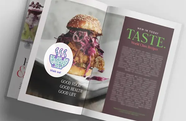 Catalog and booklets using QRs