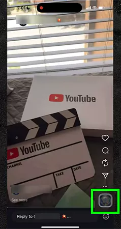 Check out the sent reel and tap on the audio logo