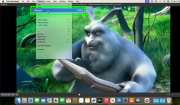 Click on the Record option