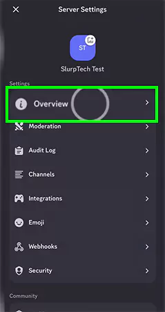 Click on&nbsp; the first option Overview