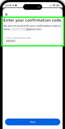 Enter Confirmation mode